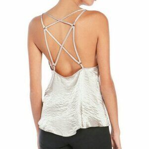 NWT Free People cream haze back detail top women's size Small